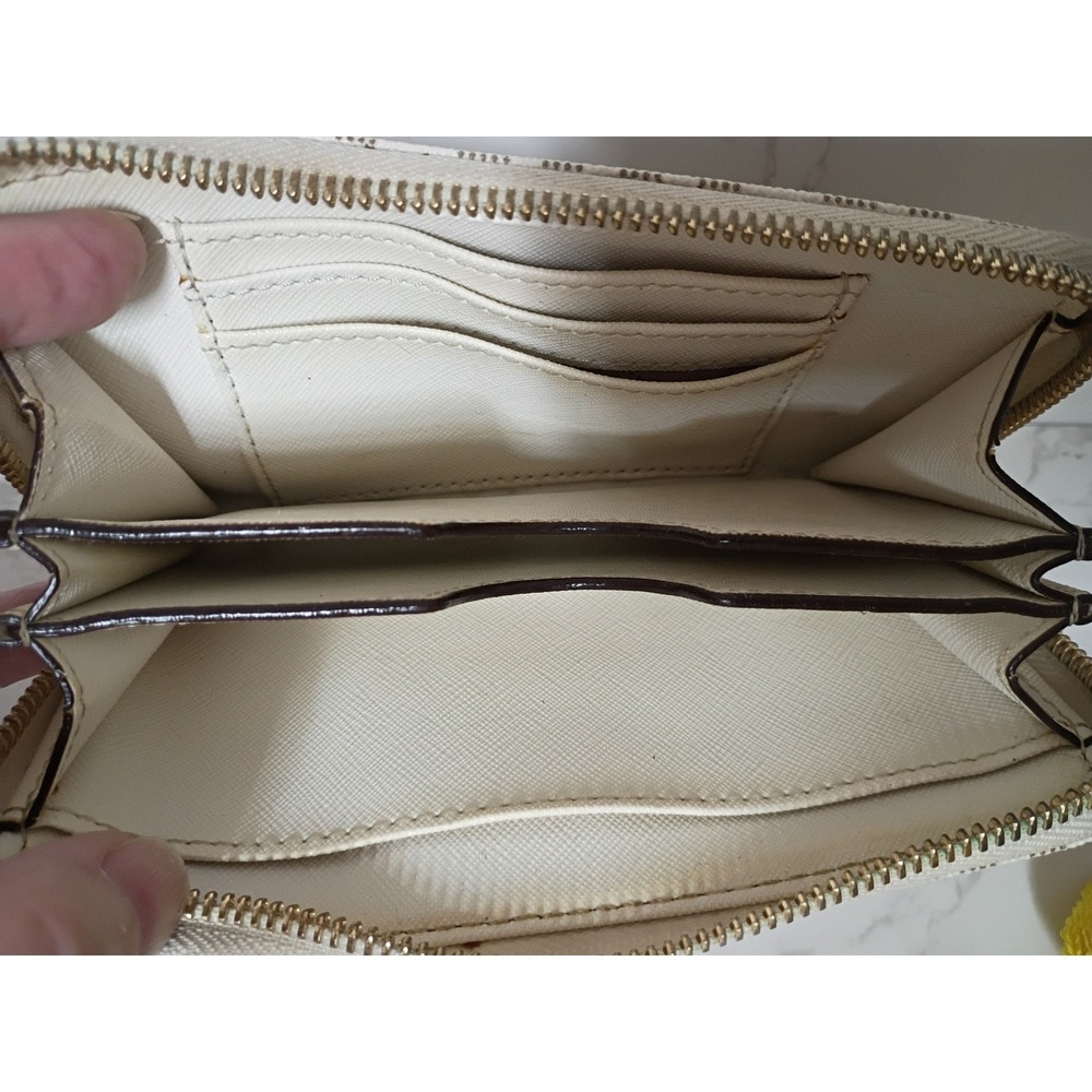 MICHAEL KORS Jet Set Vanilla Leather Zip-Around Continental Wallet - EUC - Picture 7 of 7